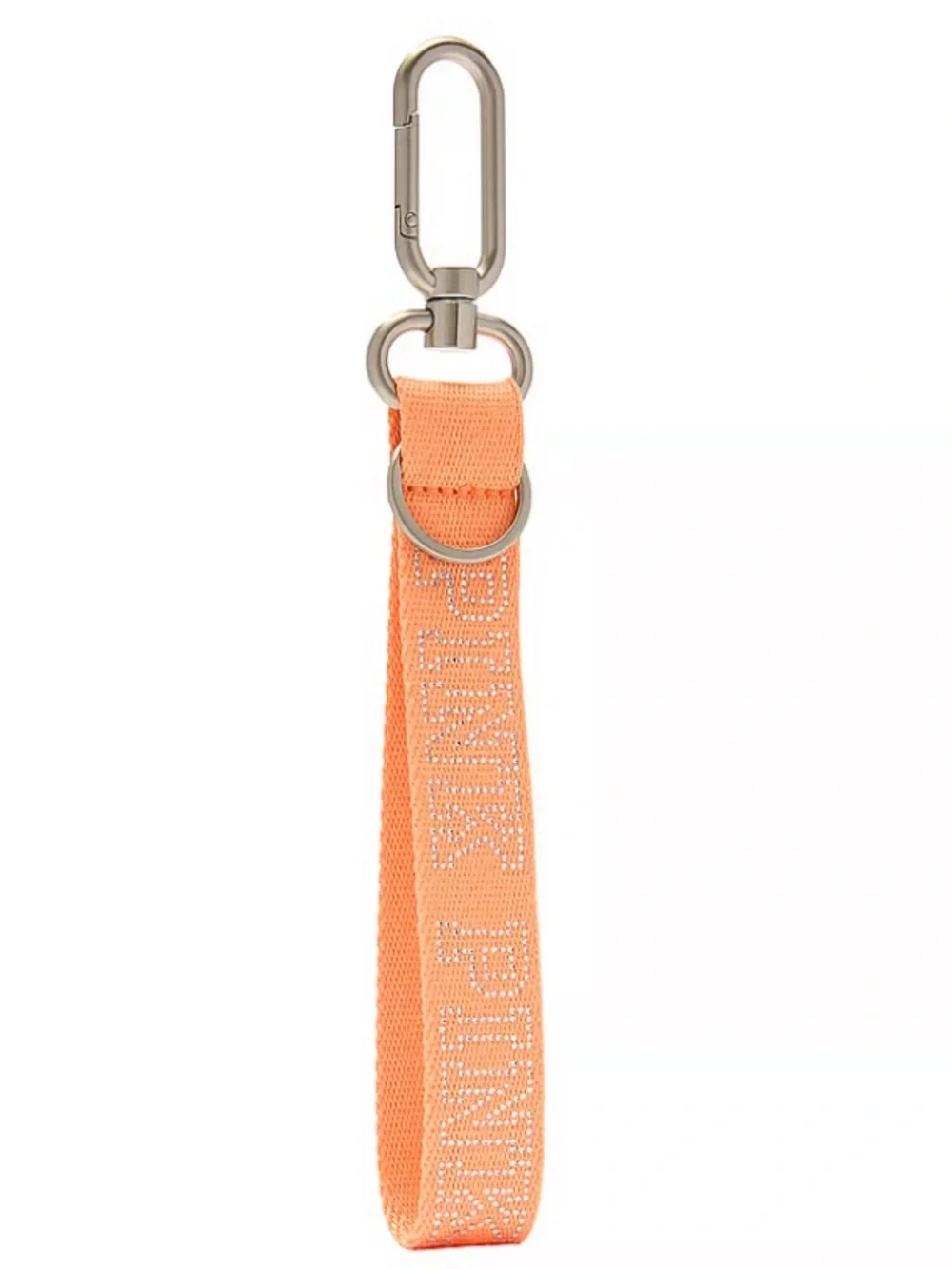 Victoria’s Secret Pink Orange wristlet Strap Keychain